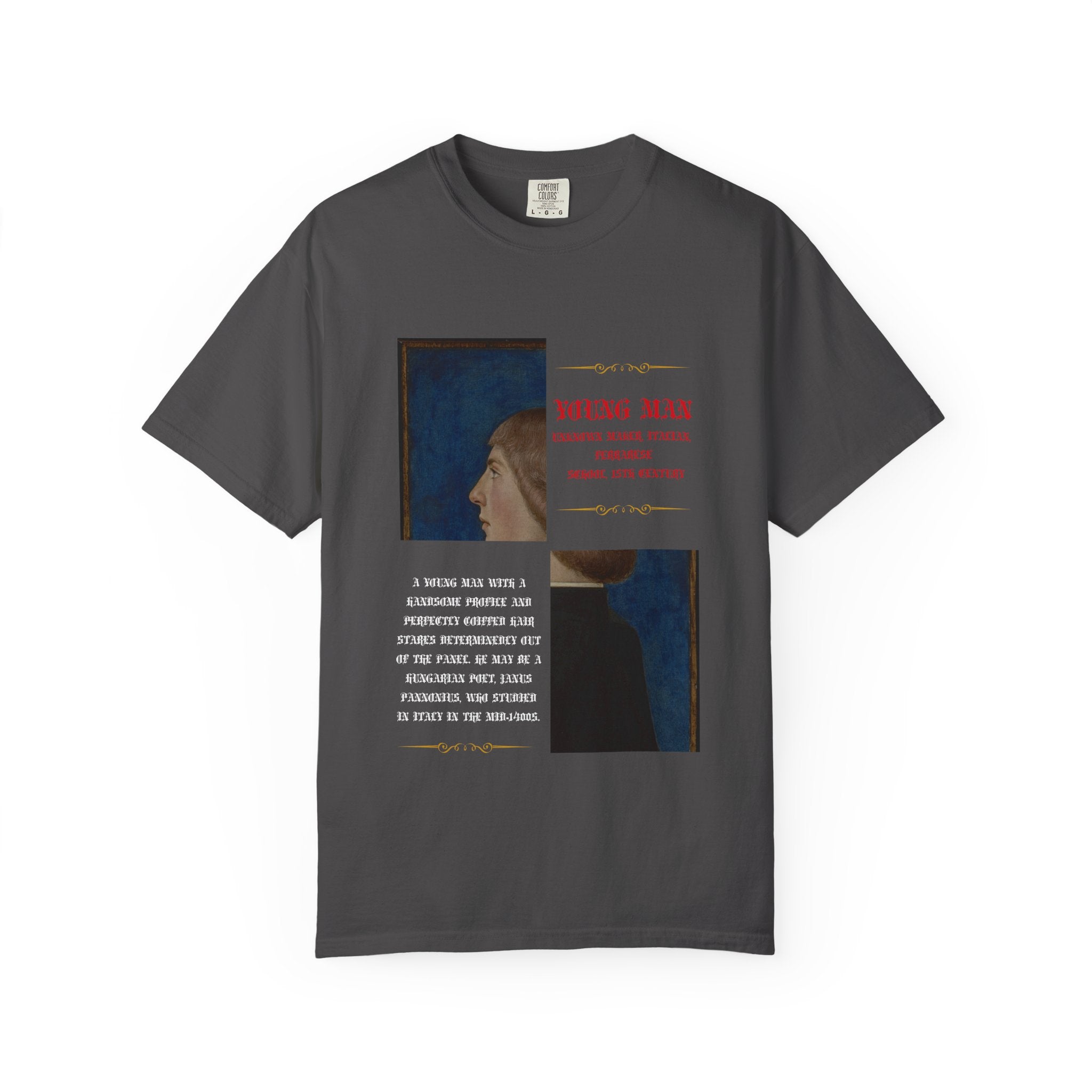 Artistic Portrait T-Shirt — 'Young Man' Gallery Graphic Tee