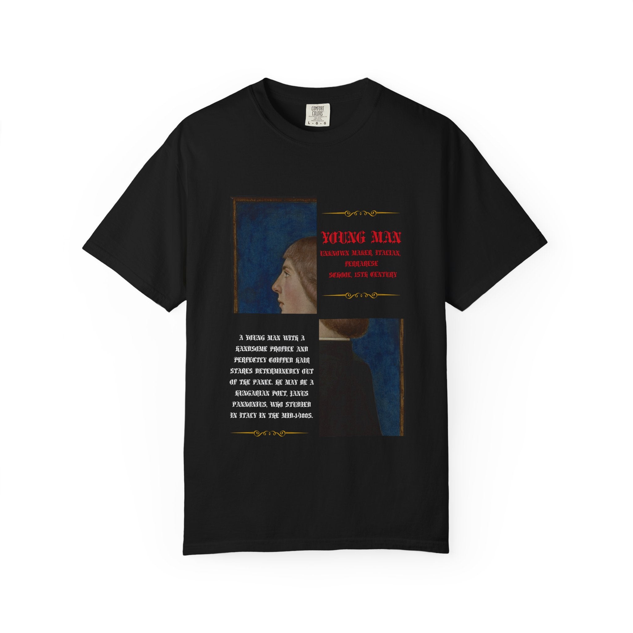 Artistic Portrait T-Shirt — 'Young Man' Gallery Graphic Tee