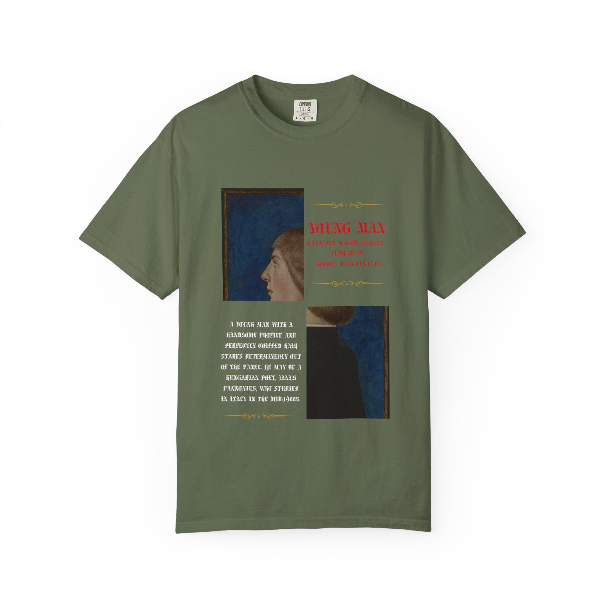 Artistic Portrait T-Shirt — 'Young Man' Gallery Graphic Tee
