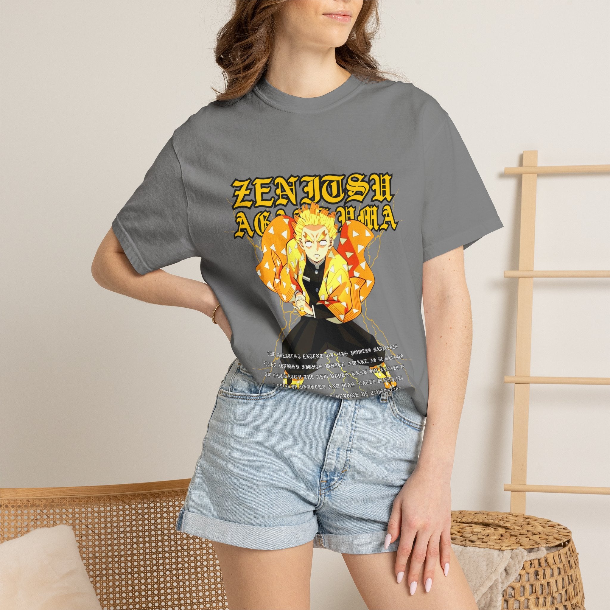 Anime Demon Slayer Zenitsu Graphic T-Shirt