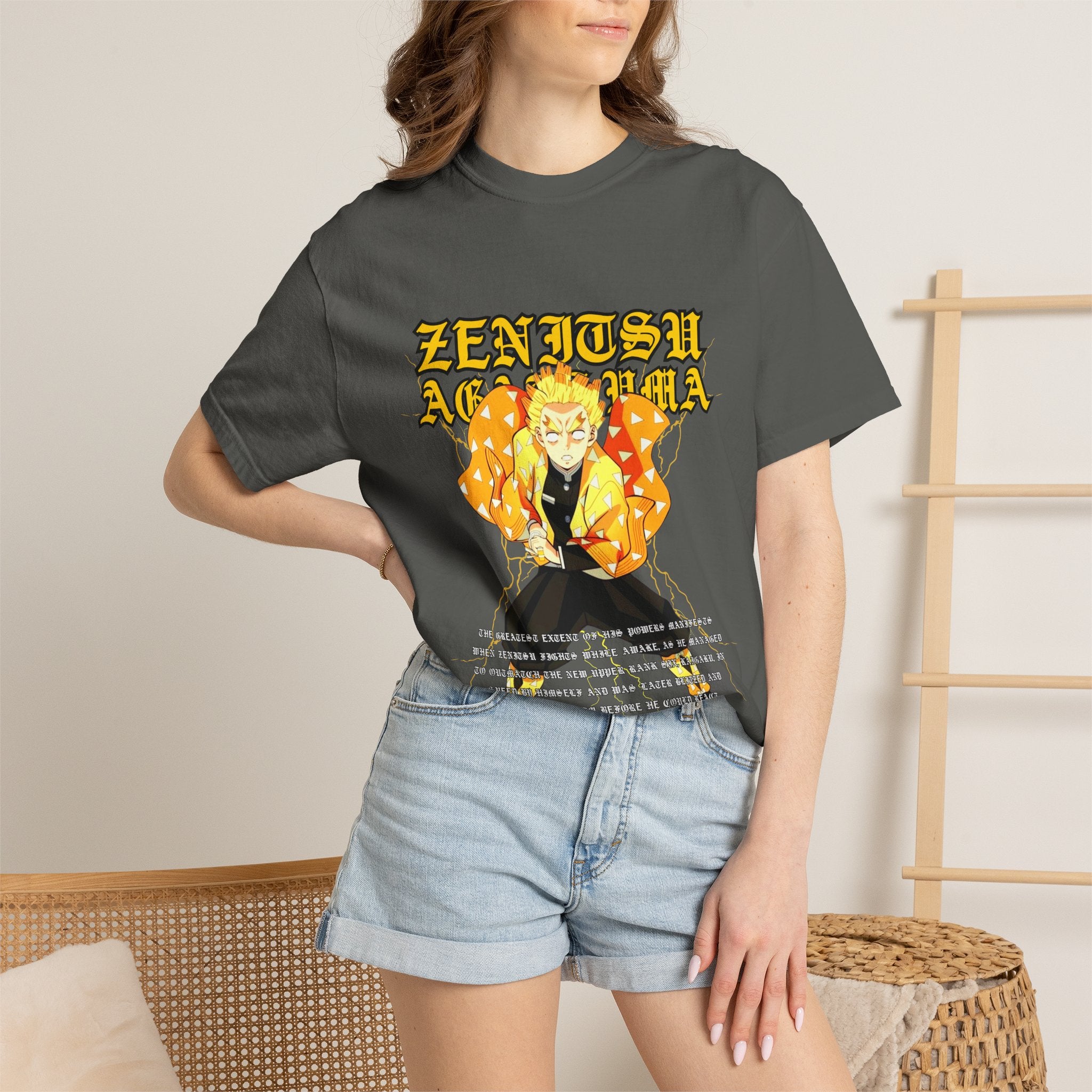 Anime Demon Slayer Zenitsu Graphic T-Shirt