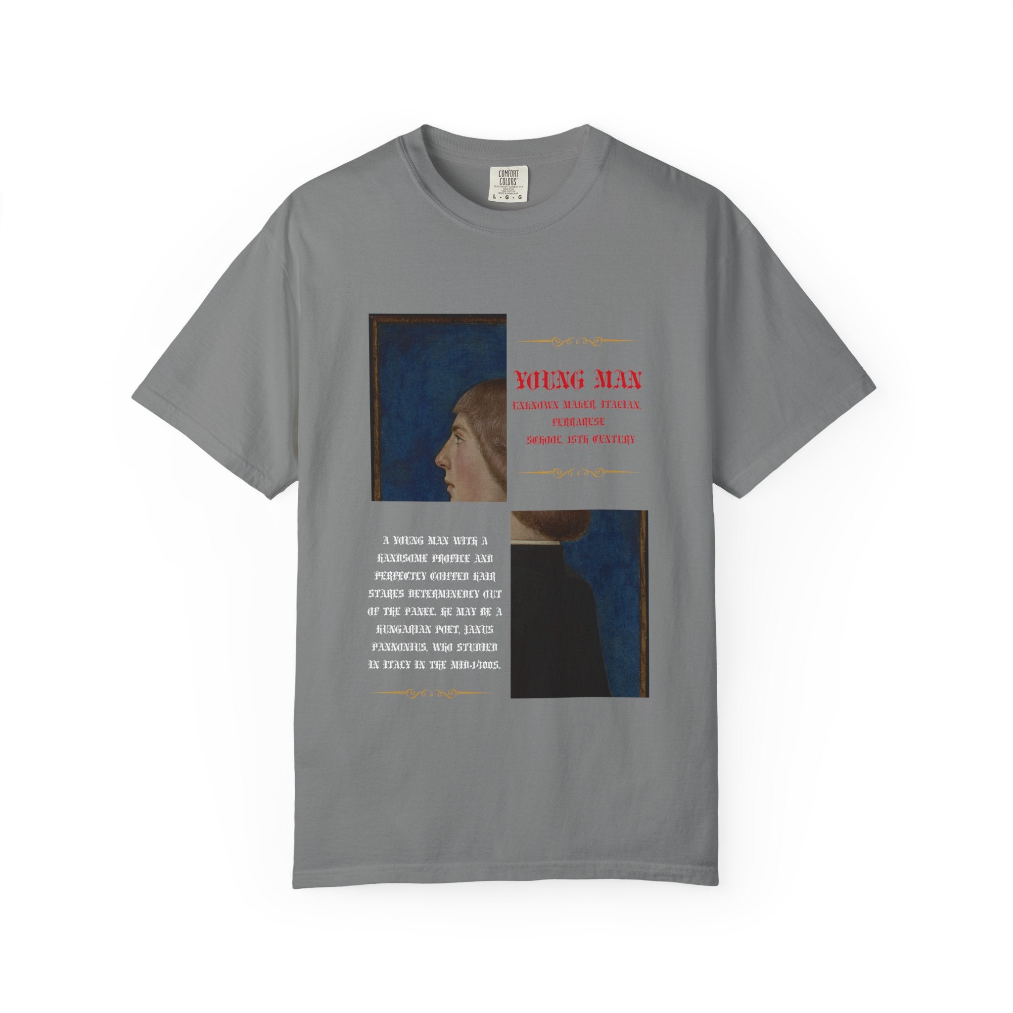 Artistic Portrait T-Shirt — 'Young Man' Gallery Graphic Tee
