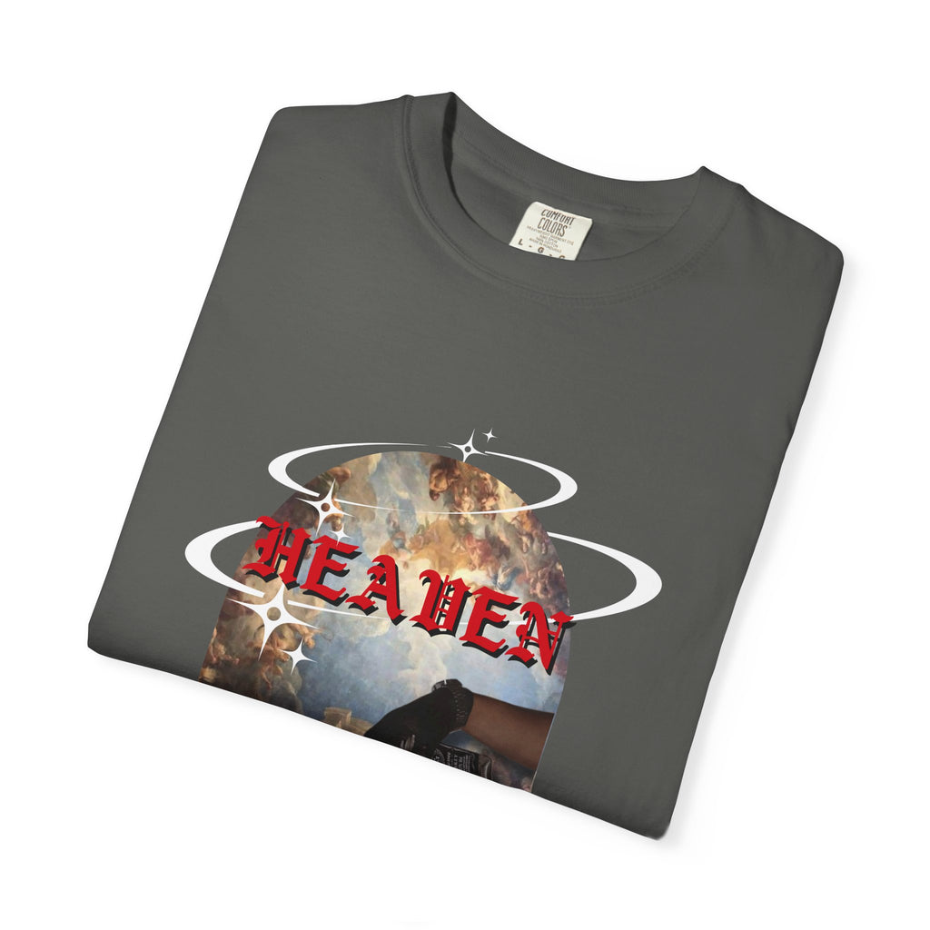 Heaven Arch Graphic T-Shirt — Vintage Angel & Cloud Artwork